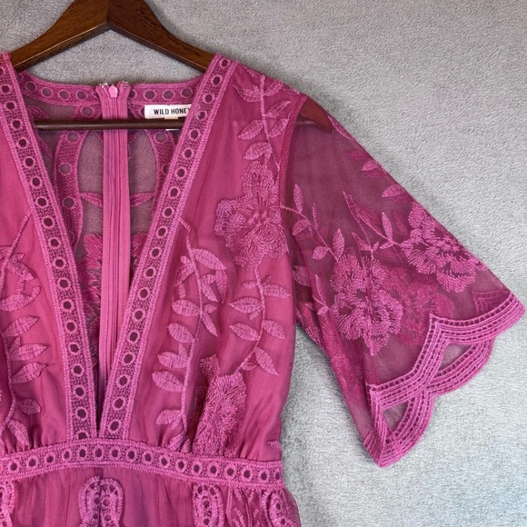 Floral Embroidered Romper Shorts - Picture 9 of 16